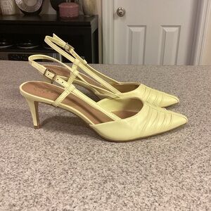 Vince Camuto Yellow Sling Back Pumps